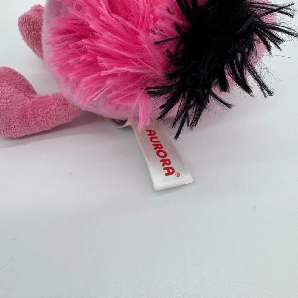 Pink Stuffed Animal Toy with Rainbow Beak